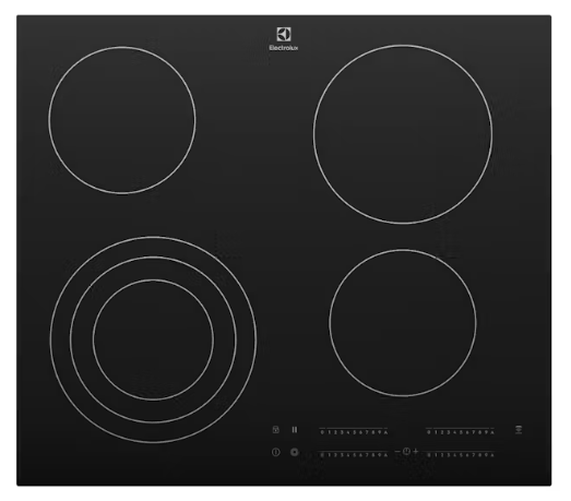 Electrolux EHC644BF 60cm Ceramic 4 Burner Cooktop