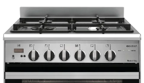 Emilia EM664GE Cucina Duel Fuel in acciaio inox da 60 cm con forno elettrico
