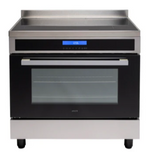Euro EO90FSINESX 90 Cm Free Standing Induction Cooktop 9 Function Oven Stainless Steel