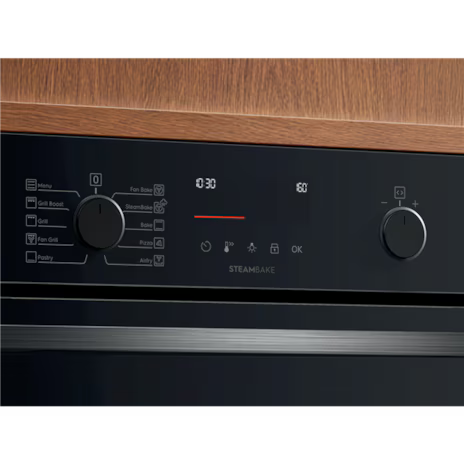Electrolux EVEP6515DF 60cm Pyrolytic Oven with SteamBake, Black - 600 Series