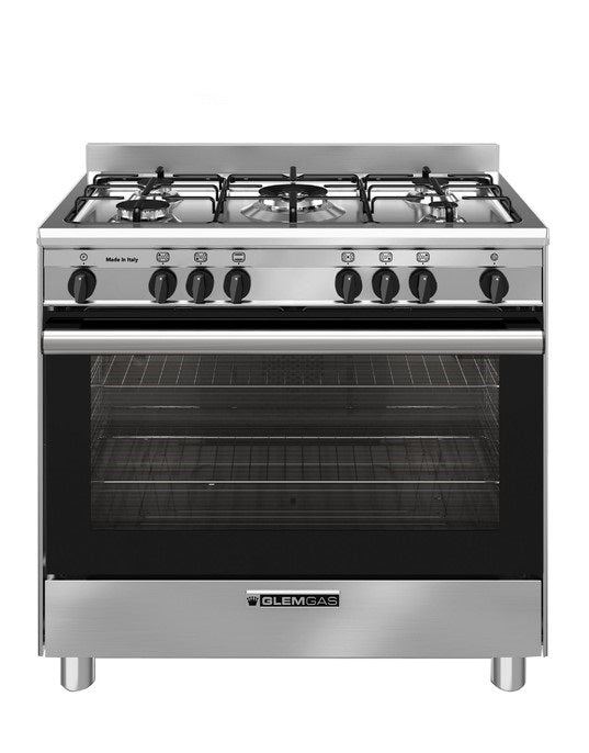Glem GB965GG 90cm Gas Oven & Cooktop / Electric Grill Stainless Steel