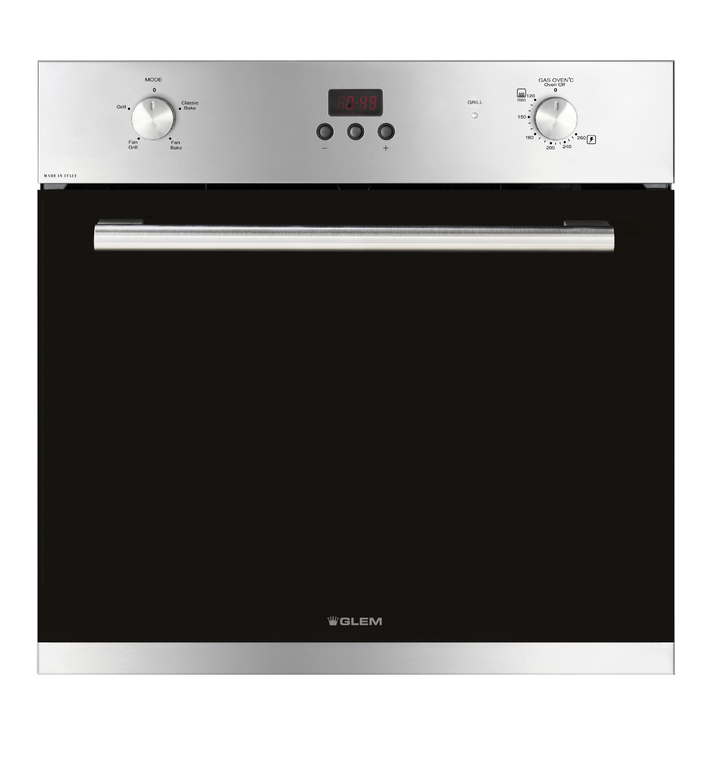Glem GF64GEI 60Cm Stainless Steel Fan Assisted Gas Oven