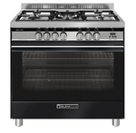 Glem GA965GEXMB 90cm Black Dual Fuel Free Standing Cooker