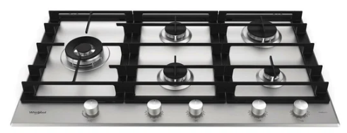 Whirlpool GMWL958IXLAUS 90cm 5 Burner Gas Cooktop In Stainless Steel