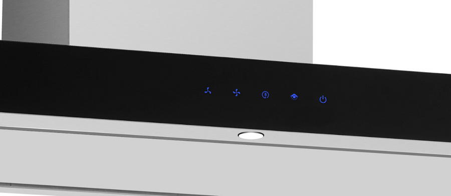 Glem GQA90TBLED 90cm QuietAir Canopy Rangehood External Motor