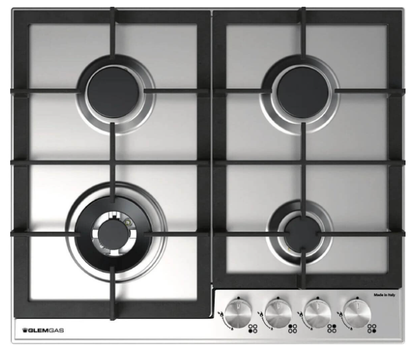 Glem GTD64AU 60cm Stainless Steel Natural Gas Cooktop