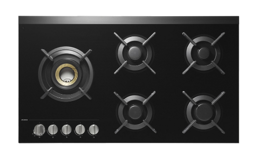 Asko HG1935AD Cooktop Gáis i Gloine Ceirmeach Dubh