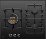 AEG HGC6366BB 60cm 3 Burner Ceramic Glass Gas Cooktop