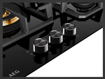 AEG HGC6366BB 60cm 3 Burner Ceramic Glass Gas Cooktop