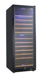 Husky HUS-WC128D-BKZY 128 Bottle Dual Zone Wine Fridge - Black