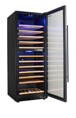 Husky HUS-WC128D-BKZY 128 Bottle Dual Zone Wine Fridge - Black