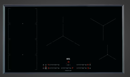 AEG IKE95471FB 90cm 5 zone induction cooktop with ProCook & FlexiBridge