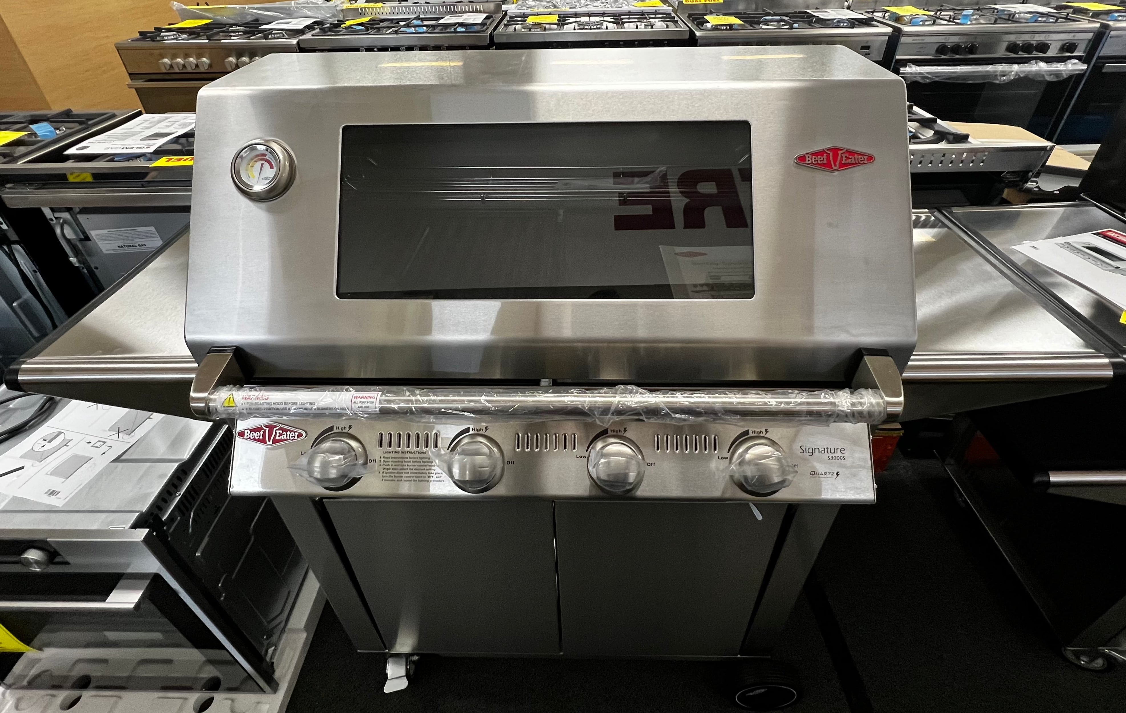 Beefeater BS12840+BS22640 Signature 3000S 4 Burner Built-In LPG BBQ with Bonus Mobile Cabinet BS23640 Signature Plus Valued @ $1,775