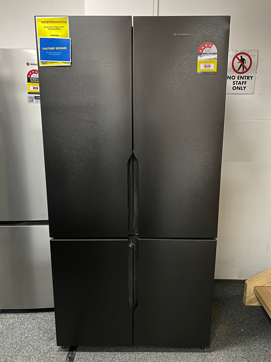 Westinghouse WQE5700BD Quad Door Fridge, Matte Charcoal Black