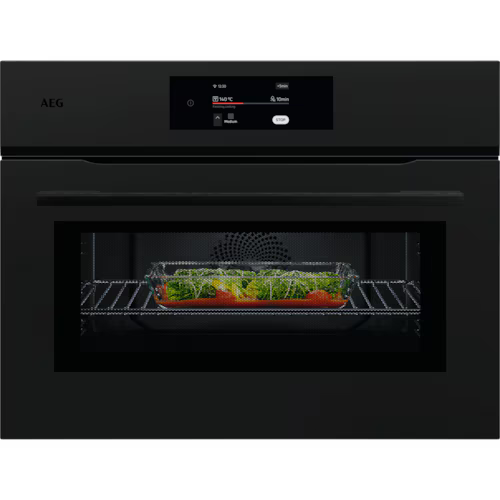AEG NKK8A701T 45cm Compact Combi Microwave Oven, Matte Black - 8000 Series