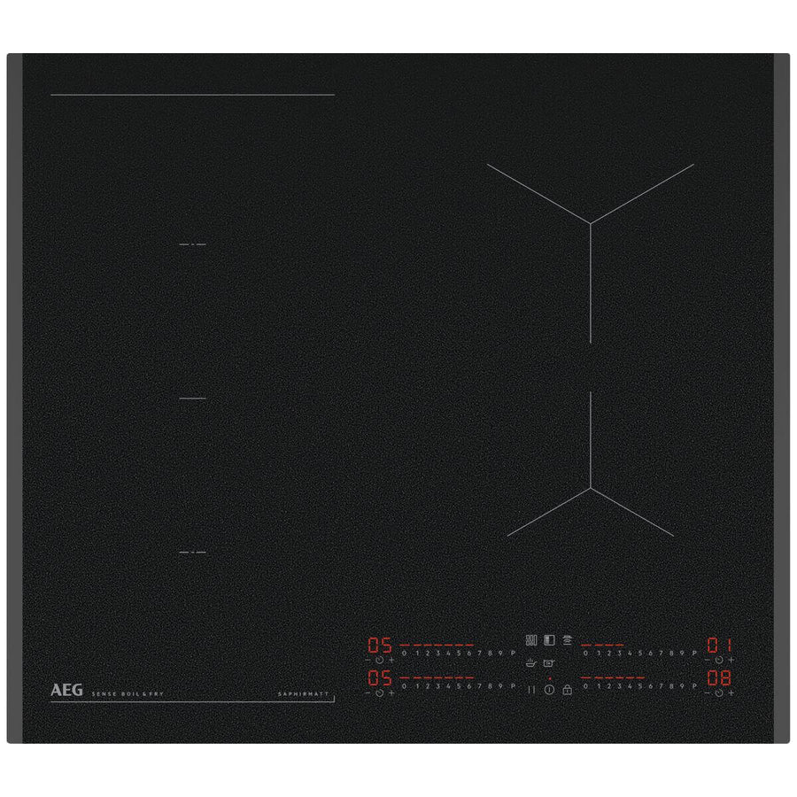 NII64F30FZ 60cm 4 Zone Induction Cooktop with SaphirMatt Surface, Matte Black - 8000 Series