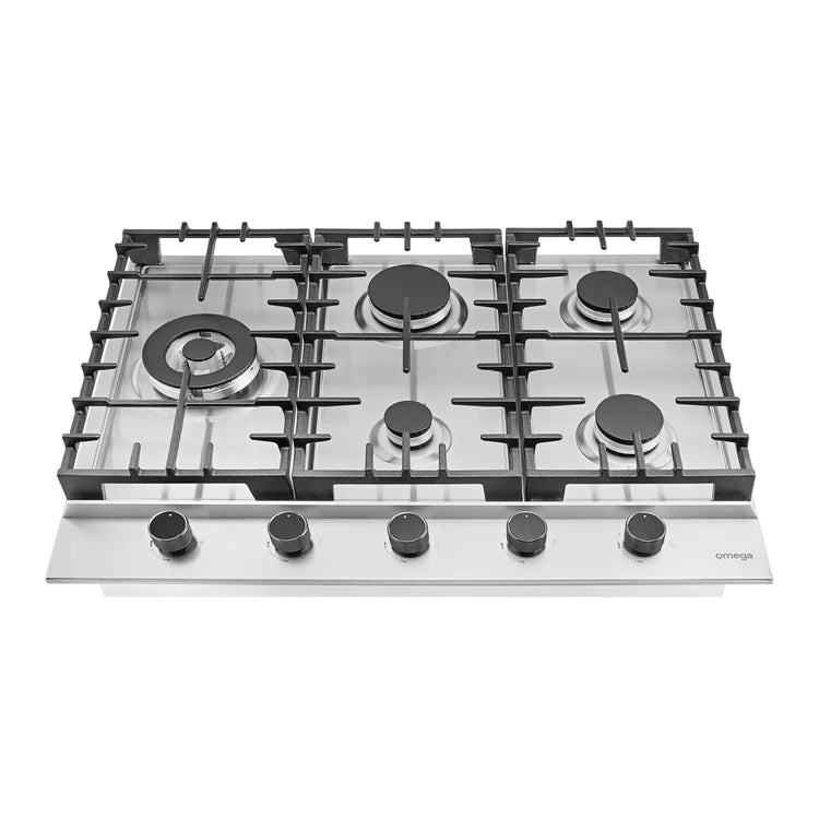 Omega OCG705WX 70cm Gas Cooktop, Stainless Steel