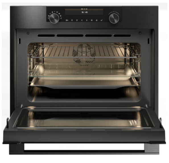 OCM8487B 60x45cm Compact Black Steel Combi-Microwave Oven
