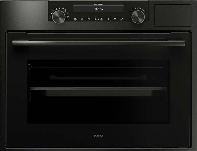 ASKO OCS8487B 45cm Craft Compact Combi-Steam Oven Black Steel