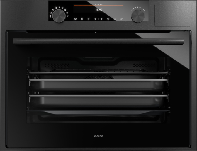 ASKO OCS8487B 45cm Craft Compact Combi-Steam Oven Black Steel