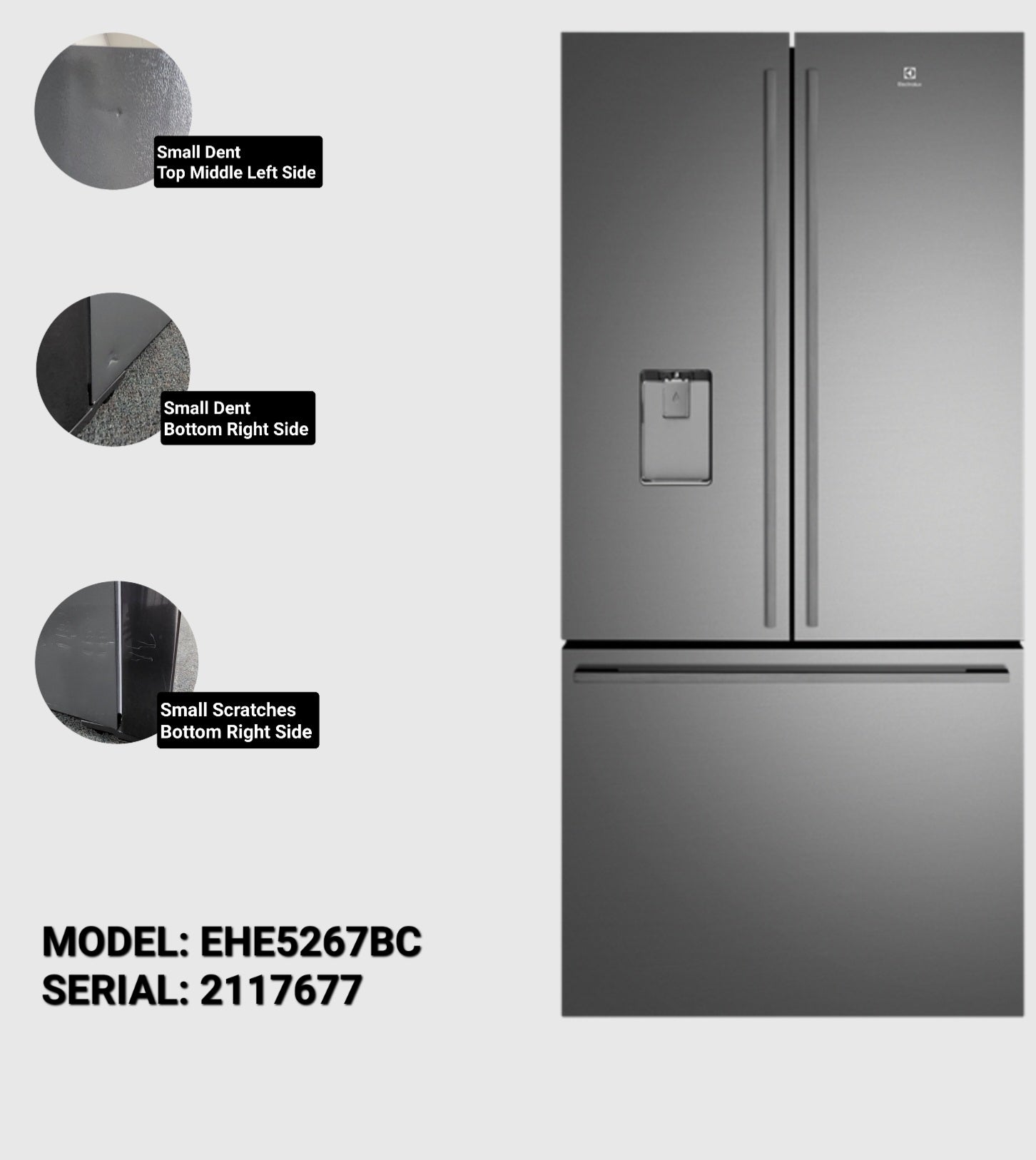 Electrolux EHE5267BC 491L dark stainless steel French door