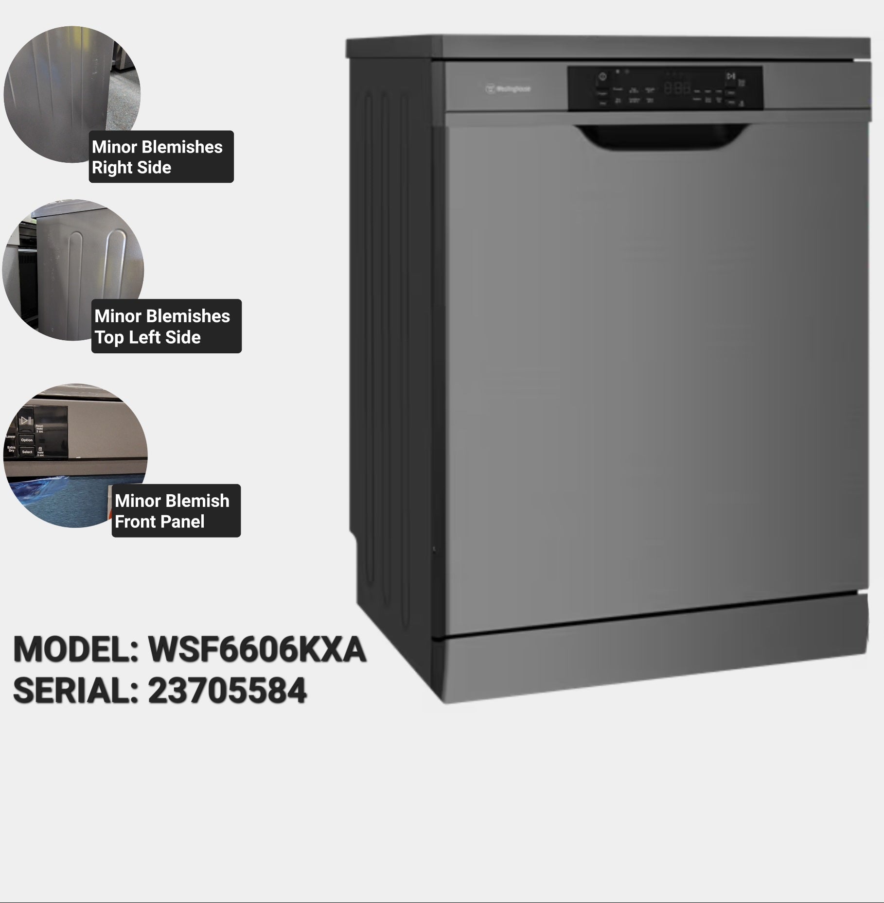Westinghouse WSF6606KXA Freestanding Dishwasher