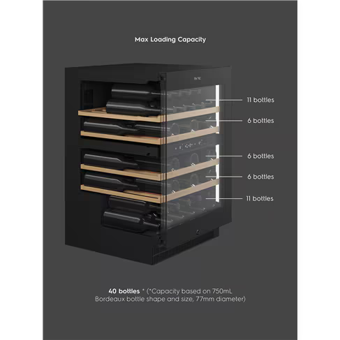 Vintec VWD820SCB-X Luxe – Dual Zone Wine Cabinet