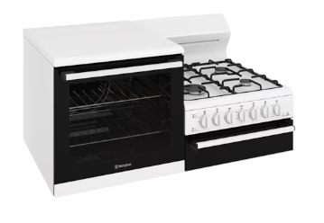 Westinghouse WDG112WCNG-L Elevated Gas Freestanding Cooker with Left Hand