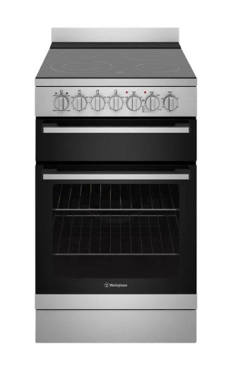 Westinghouse WFE542SCB 54cm Freestanding Electric Oven and Ceramic Cooktop Stainless Steel