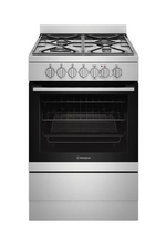 Westinghouse WFE614SC Freistehender Herd mit zwei Brennstoffen, 60 cm, Edelstahl