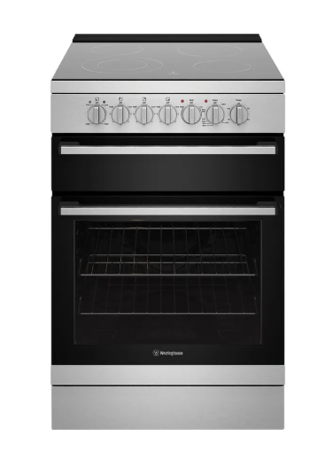 Westinghouse WFE642SCB 60cm Freestanding Electric Oven and Ceramic Cooktop Stainless Steel