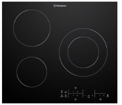 Westinghouse WHC633BE 60cm 3 zone ceramic cooktop