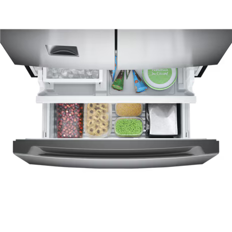 Westinghouse WHE5650SD 565L French door fridge with in-door water dispenser, stainless look