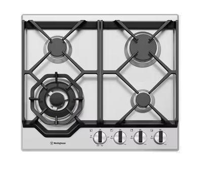 Westinghouse WHG648SC 60cm Gas Cooktop, Stainless Steel