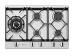 Westinghouse WHG758SC 75cm 5 Burner Gas Cooktop Stainless Steel