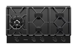 Westinghouse WHG955BCA 90cm 5 Burner Black Ceramic Glass Gas Cooktop