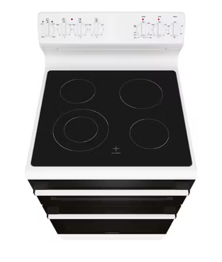 Westinghouse WLE642WCB  60cm Freestanding Oven with Separate Electric Grill and Ceramic Cooktop 4 Zone