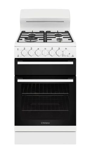 Westinghouse WLG512WCH 54cm Freestanding Gas Oven and Gas Cooktop White