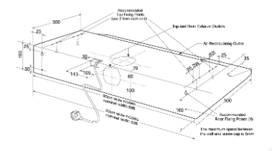 Westinghouse WSF613SA 60cm fixed stainless steel rangehood