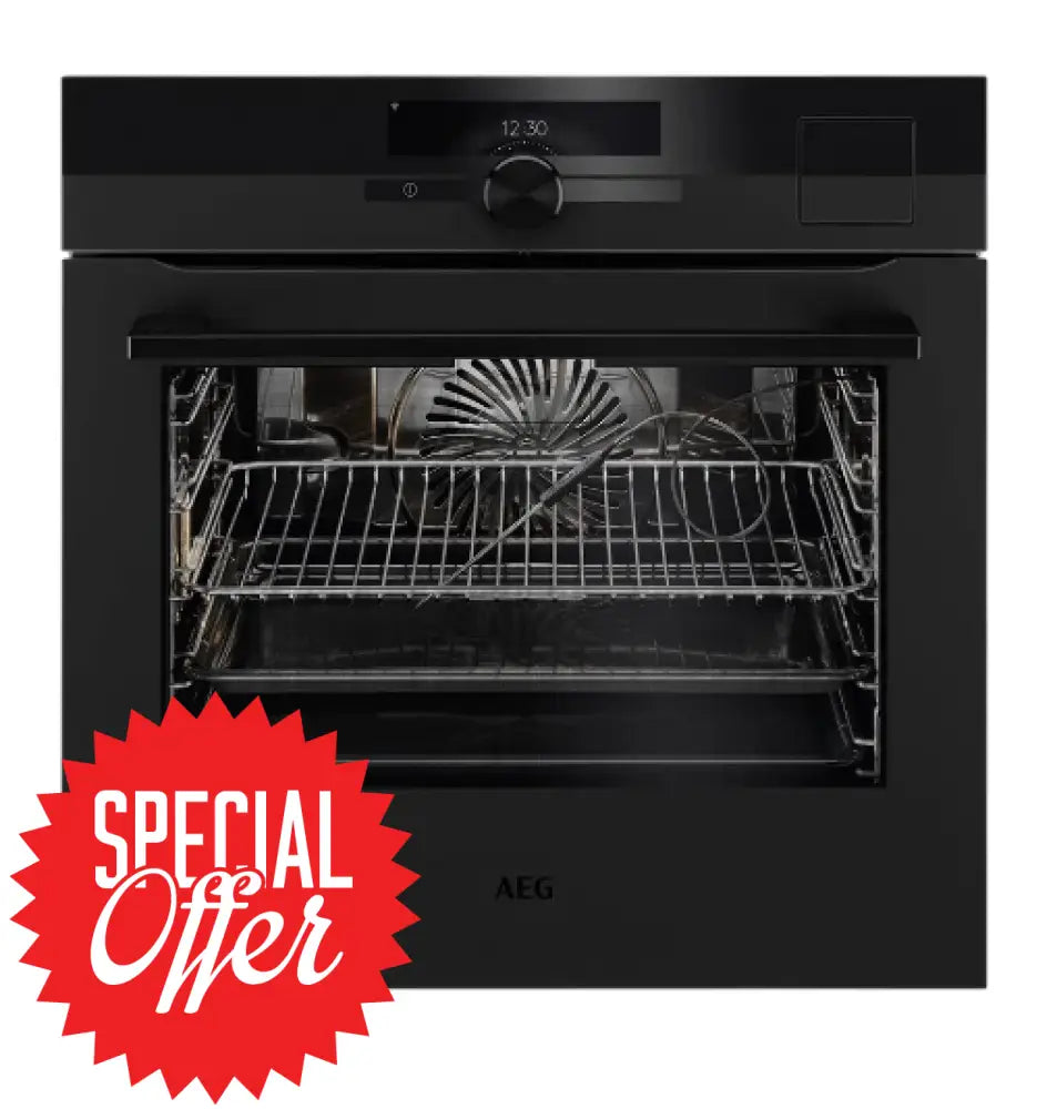 Aeg Bsk99733Pt 60Cm Steampro Multifunction 25 Ovenwith Steamify® Matte Black Oven