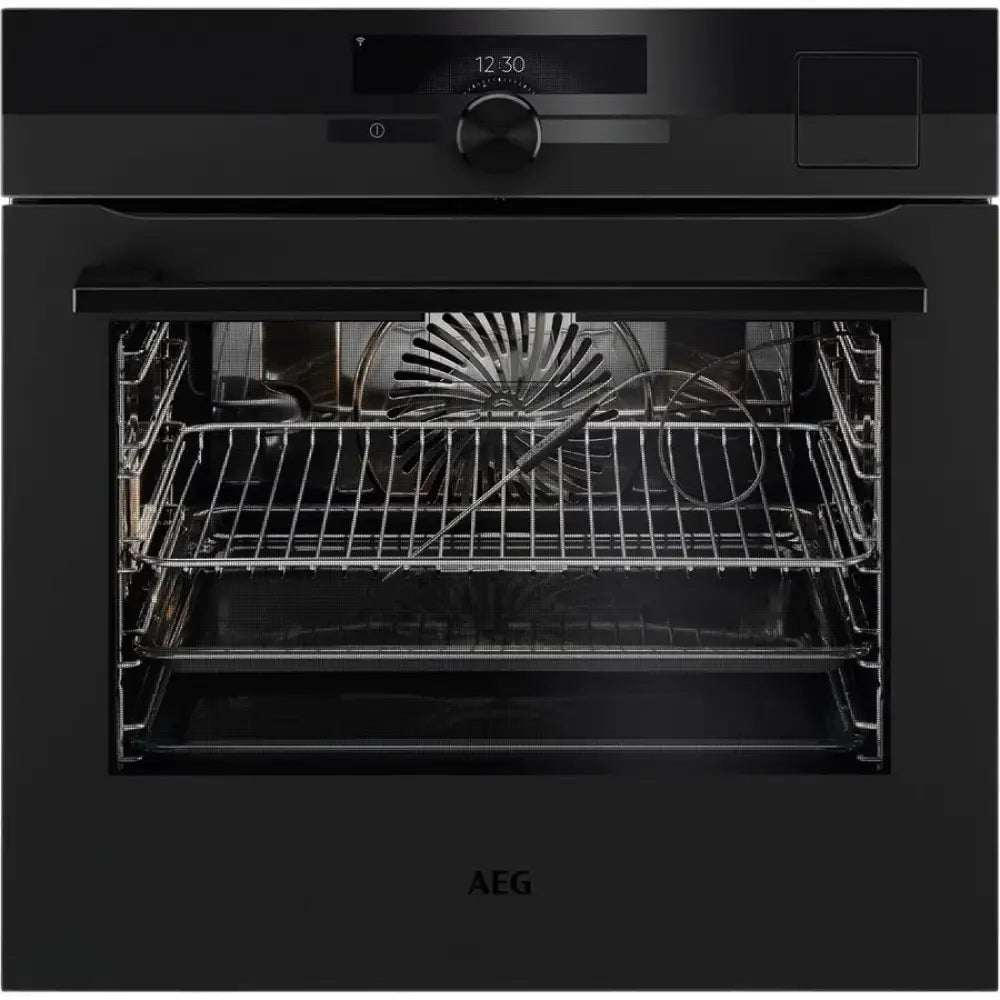 Aeg Bsk99733Pt 60Cm Steampro Multifunction 25 Ovenwith Steamify® Matte Black Oven