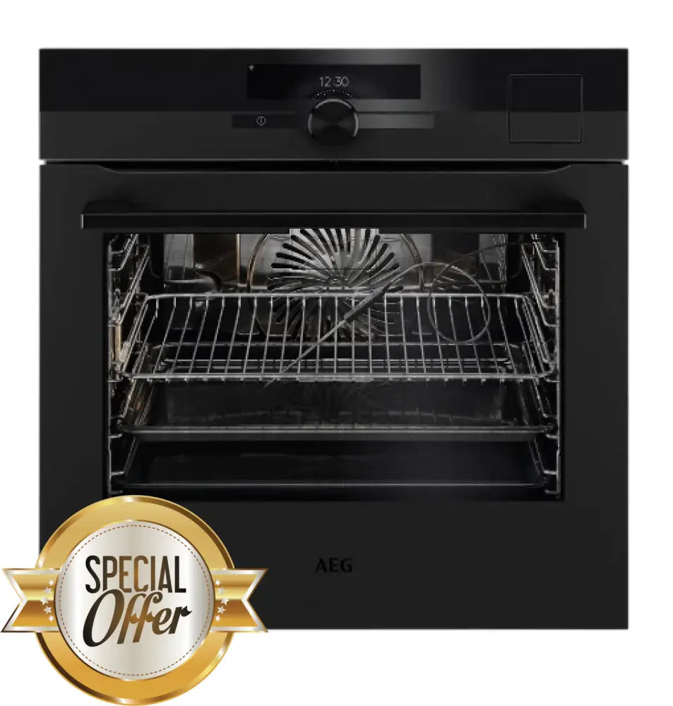 Aeg Bsk99733Pt 60Cm Steampro Multifunction 25 Ovenwith Steamify® Matte Black Oven