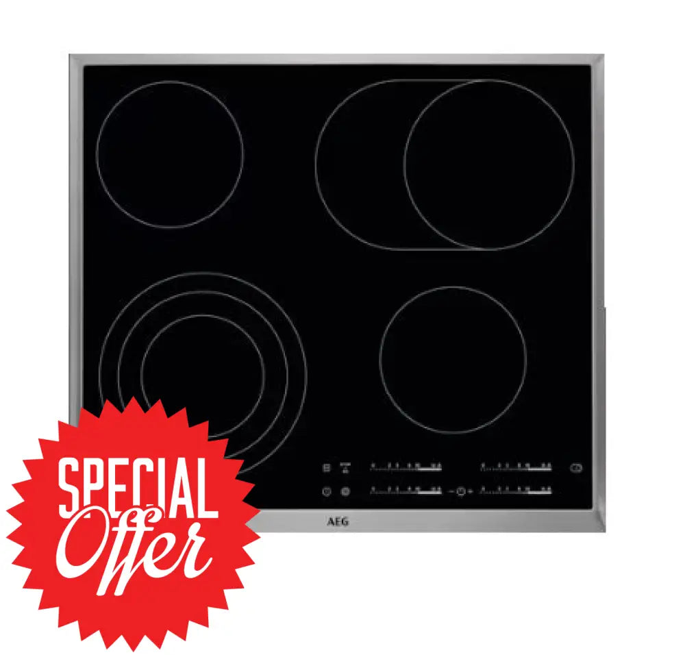 Aeg Hk654070Xb 57Cm Black Ceramic Cooktop