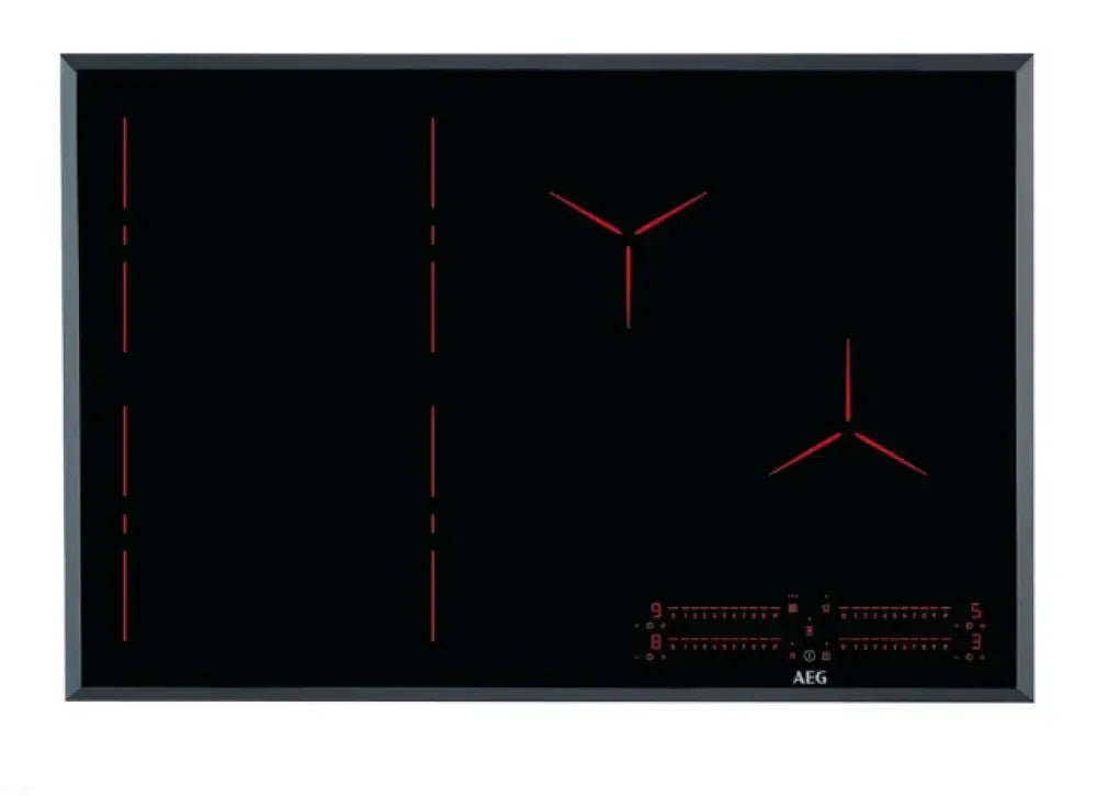 Aeg Ipe84571Fb 80Cm 4 Zone Pure Black Induction Cooktop