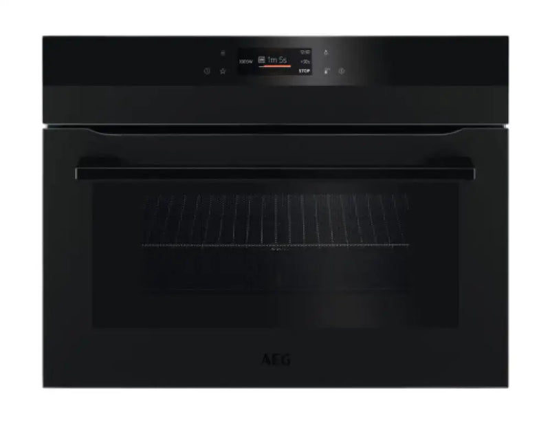 AEG KMK76208PT 450mm Compact CombiQuick Microwave Oven Matte Black Ovens