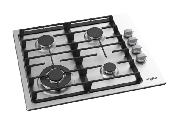 Whirlpool AKC640IXOC 60cm 4 Burner Gas Cooktop Stainless Steel