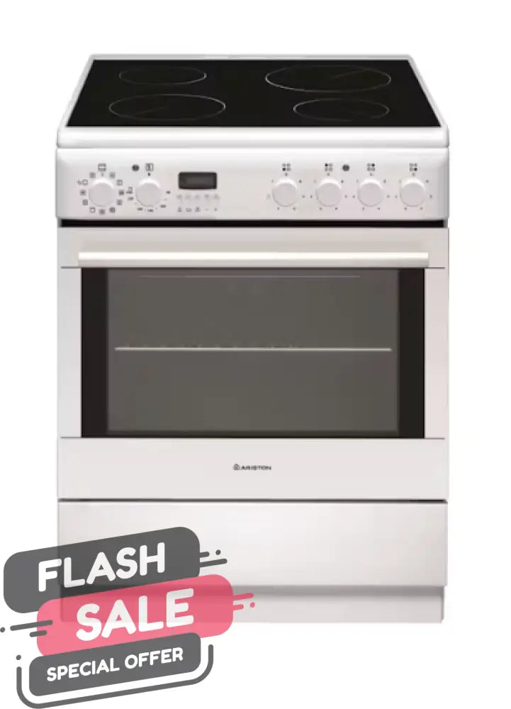 Ariston A6Vmh60Waus 60Cm Upright Freestanding Cooker - White