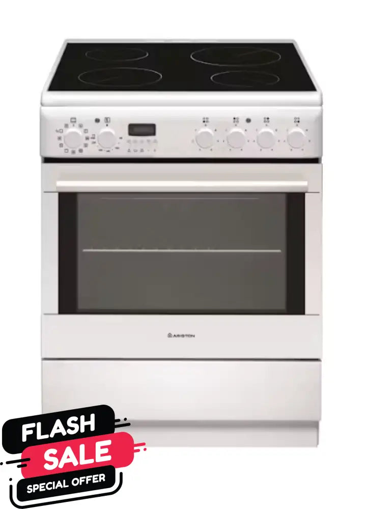 Ariston A6Vmh60Waus 60Cm Upright Freestanding Cooker - White