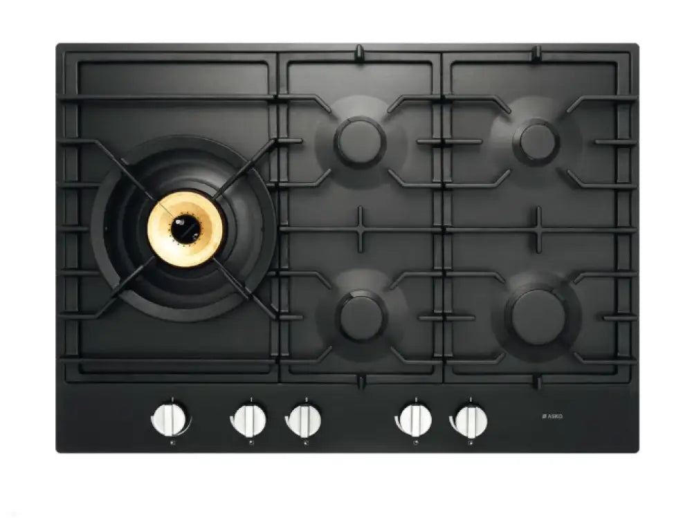 Asko Hg1776Ad 75Cm Natural Gas Matte Black Cooktop