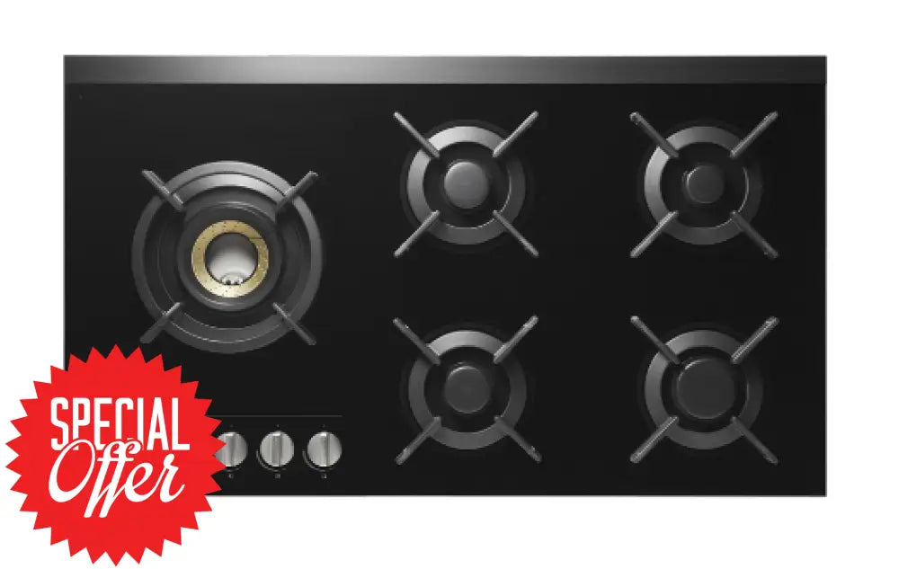 Asko Hg1935Ad Gas Cooktop In Black Ceramic Glass